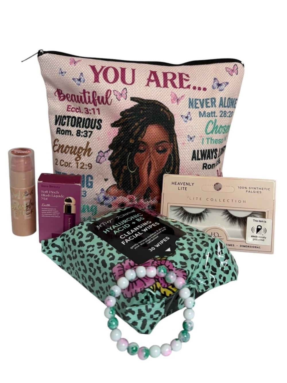 Beauty Bundle 6 Piece with Betsey Johnson, Rare Beauty, and lashes